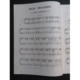 SCHULHOFF Jules Grande Valse Brillante op 6 bis Piano 4 mains ca1851