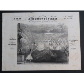 THYS A. Le Bouquet de Perles Valses Brillantes Piano 4 mains ca1843