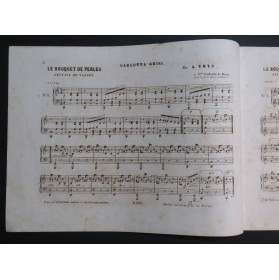 THYS A. Le Bouquet de Perles Valses Brillantes Piano 4 mains ca1843