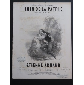 ARNAUD Etienne Loin de la Patrie Chant Piano ca1860