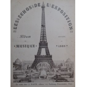 Les Echos de l'Exposition Tour Eiffel Album 14 Pièces Piano 1889