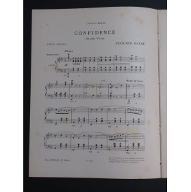 MATHÉ Edouard Confidence Piano ca1905