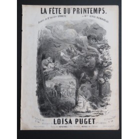 PUGET Loïsa La Fête du Printemps Chant Piano ca1850