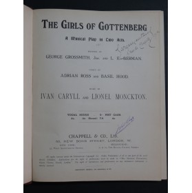 CARYLL Ivan MONCKTON Lionel The Girls of Gottenberg Opéra 1907