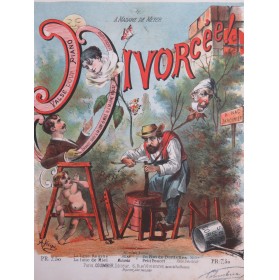 VICINI Antonio Divorcée Valse Piano ca1884