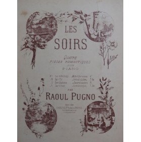 PUGNO Raoul Les Soirs No 4 Soir d'Hiver Piano 1885