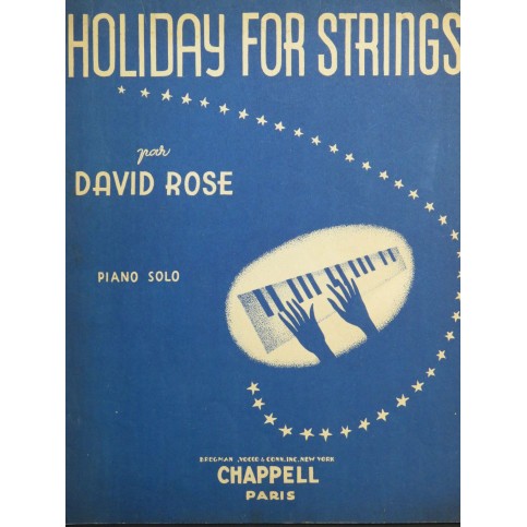 ROSE David Holiday For Strings Piano 1943