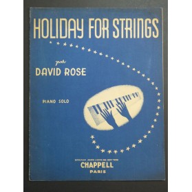 ROSE David Holiday For Strings Piano 1943