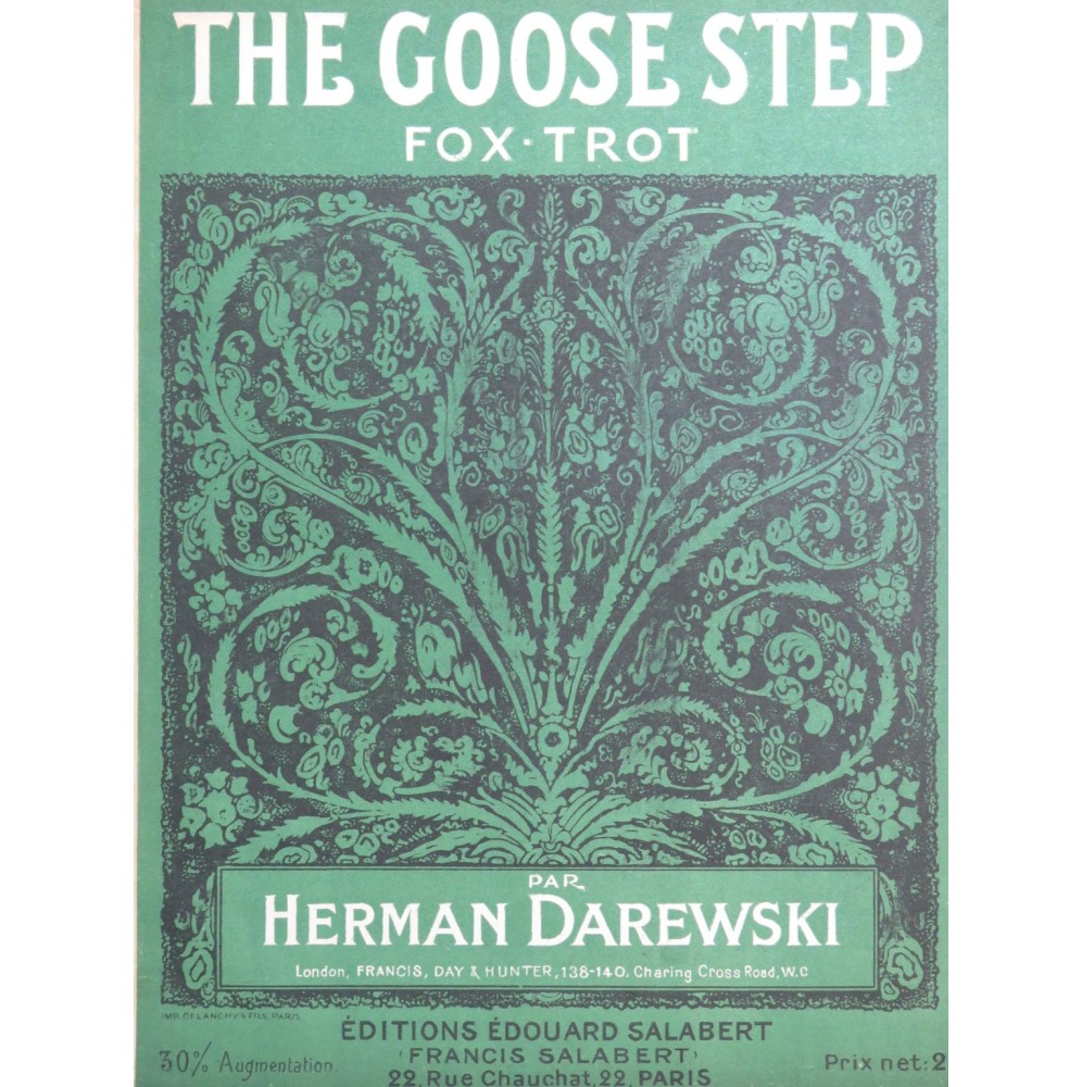 DAREWSKI Herman The Goose Step Piano 1915