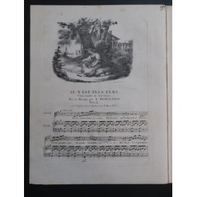 ROMAGNESI Antoine Il n'est plus Tems Chant Piano ca1830