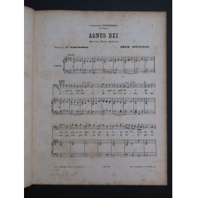 BOUSSAGOL Émile Agnus Dei Chant Orgue ca1880