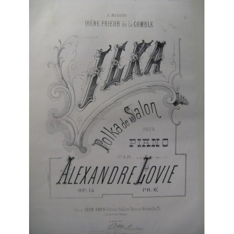 LOVIE Alexandre Ilka Piano ca1850
