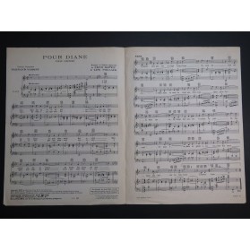 RAPEE Erno POLLACK Lew Pour Diane Chant Piano 1928