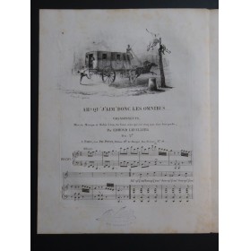 LHUILLIER Edmond Ah ! Qu'j'aim' donc les Omnibus Chant Piano ca1830