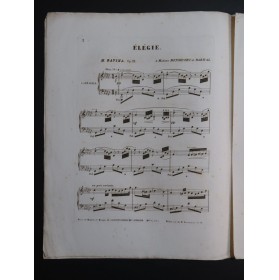 RAVINA Henri Élégie op 22 Piano ca1850