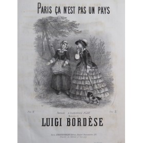 BORDÈSE Luigi Paris ça n'est pas un pays Chant Piano ca1860