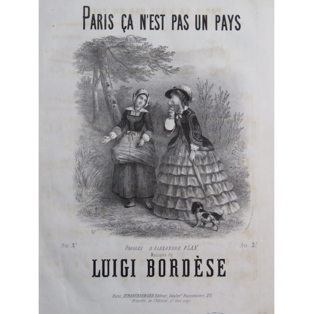 BORDÈSE Luigi Paris ça n'est pas un pays Chant Piano ca1860