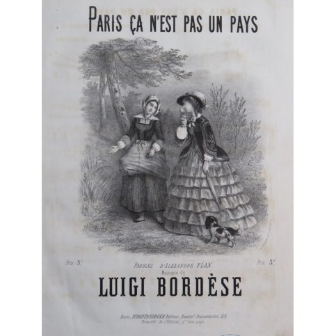 BORDÈSE Luigi Paris ça n'est pas un pays Chant Piano ca1860