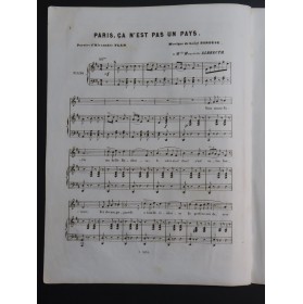 BORDÈSE Luigi Paris ça n'est pas un pays Chant Piano ca1860