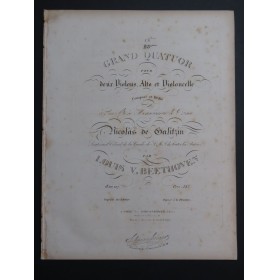 BEETHOVEN Quatuor op 127 1er Violon ca1840