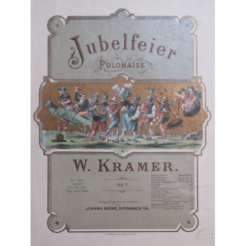 KRAMER W. Jubelfeier Polonaise op 7 Piano 4 mains ca1885