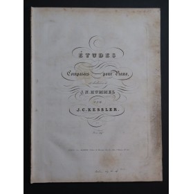 KESSLER Joseph Christoph Études op 20 Piano ca1825