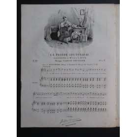 LHUILLIER Edmond La Petite Couturière Chant Piano ca1830