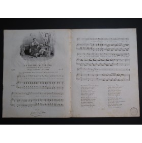 LHUILLIER Edmond La Petite Couturière Chant Piano ca1830