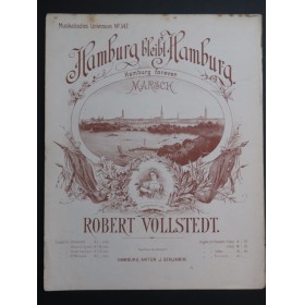 VOLLSTEDT Robert Hamburg bleibt Hamburg Piano Violon ca1890