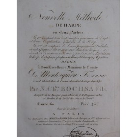 BOCHSA N. Ch. Nouvelle Méthode op 60 Harpe ca1820