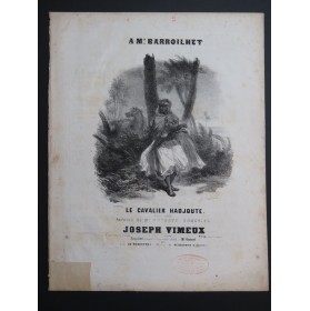 VIMEUX Joseph Le Cavalier Hadjoute Chant Piano ca1840