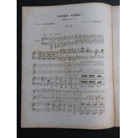 MASINI F. Terre ! Terre ! Chant Piano ca1840