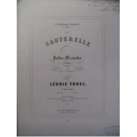 TONEL Léonie La Sauterelle Dédicace Piano 1854