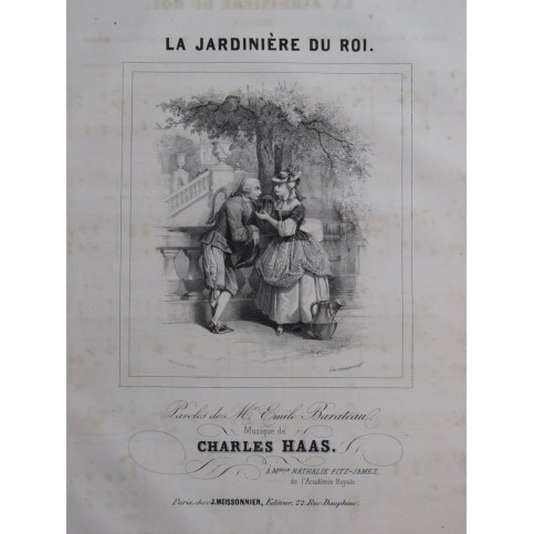 HAAS Charles La Jardinière du Roi Chant Piano ca1830