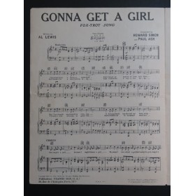 HOWARD Simon ASH Paul Gonna Get A Girl Chant Piano 1928