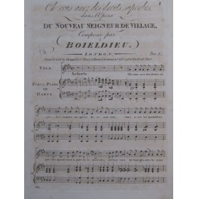 BOIELDIEU Adrien Le Nouveau Seigneur de Village No 8 Chant Piano ca1830