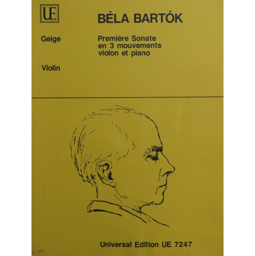 BARTOK Béla Première Sonate Piano Violon