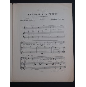 LEMAIRE Gaston La Vierge à la Crèche Dédicace Chant Piano 1914