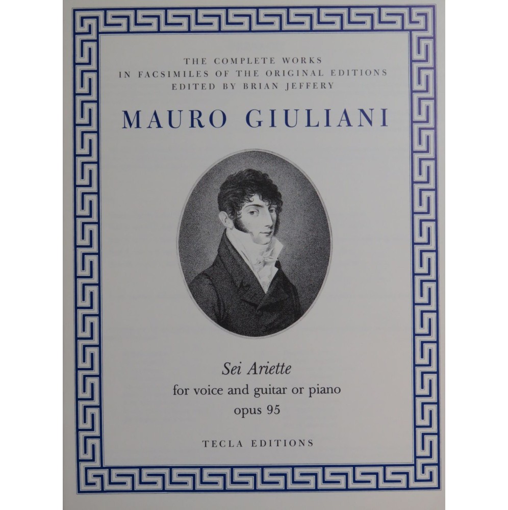 GIULIANI Mauro Sei Ariette op 95 Chant Piano ou Guitare 1987