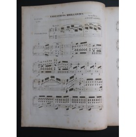 HÜNTEN François Variations Roberto d'Evreux op 122 Piano ca1842