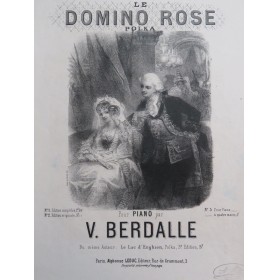 BERDALLE Victor Le Domino Rose Polka Piano ca1850