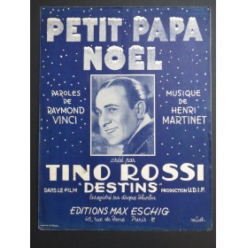 MARTINET Henri Petit Papa Noël Tino Rossi Chant Piano 1946