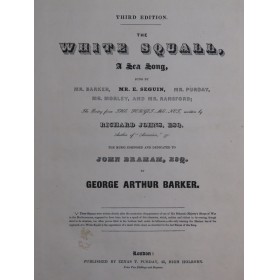 BARKER George Arthur The White Squall Chant Piano XIXe