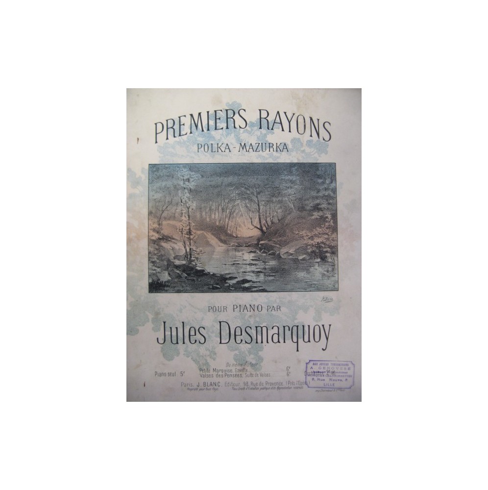 DESMARQUOY Jules Premiers Rayons Piano XIXe