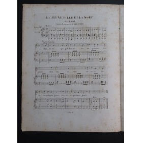 SCHUBERT Franz La Jeune Fille et la Mort Chant Piano ca1835