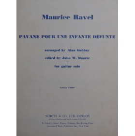 RAVEL Maurice Pavane pour une Infante Défunte Guitare 1968