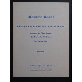 RAVEL Maurice Pavane pour une Infante Défunte Guitare 1968