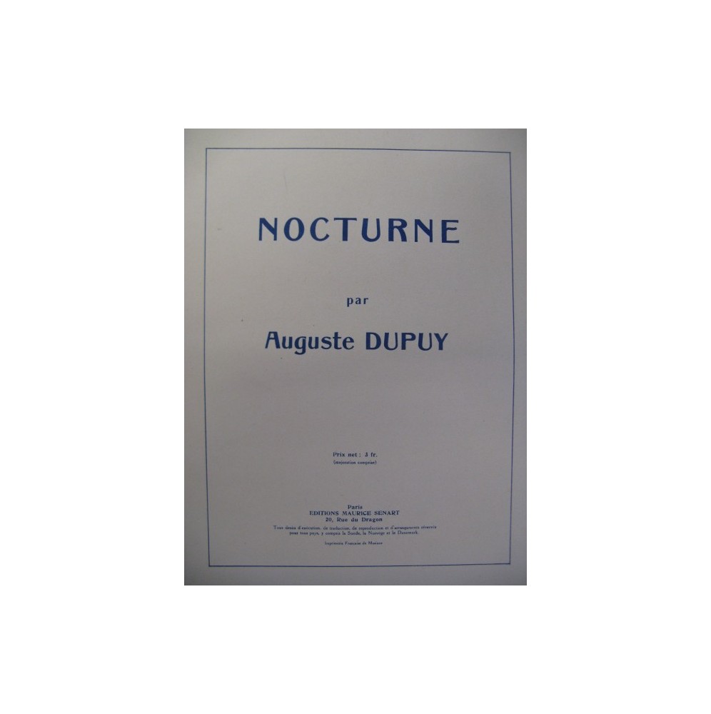 DUPUY Auguste Nocturne Piano