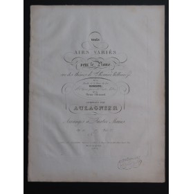 AULAGNIER A. Marche de la Dame du Lac Rossini op 12 Piano 4 mains ca1830