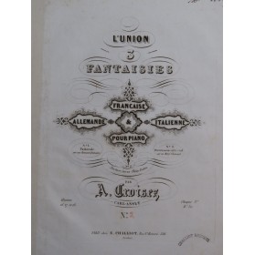 CROISEZ Alexandre Divertissement Martial op 17 Piano ca1850